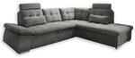 Stella Trading NALO Ecksofa mit Schlaffunktion, Stoffbezug Stone - Ausziehbare
