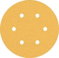 Bosch 50x EXPERT C470 Schleifblatt mit 6 L&ouml;chern (f&uuml;r Farbe auf Holz, Hartholz, &Oslash;