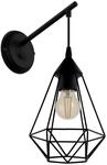 EGLO Wandlampe Tarbes, 1 flammige Vintage Wandleuchte im Retro Look, Material: Stahl,
