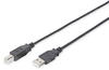 DIGITUS USB 2.0 Anschlusskabel - 5.0 m - USB A (St) zu USB B (St) - 480 Mbit/s -