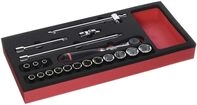 Facom MODM.J161-36 Schaumstoffmodul, Schwarz/Rot