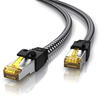 CSL - 7,5m CAT 7 Netzwerkkabel Gigabit Ethernet LAN Kabel - Baumwollmantel -...