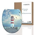 SCH&Uuml;TTE WC-Sitz LEUCHTTURM mit Absenkautomatik aus Duroplast, hochwertiger