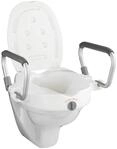WENKO WC-Sitz Erh&ouml;hung mit St&uuml;tzgriffen Secura - Toilettensitzerh&ouml;hung,