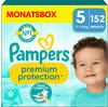 Pampers Baby Windeln Größe 5 (11-16kg) Premium Protection, Junior, MONATSBOX,