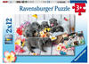 Ravensburger Kinderpuzzle - 05636 Kleine Fellknäuel - 2x12 Teile Puzzle für...