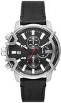 Diesel Herrenuhr Griffed, Chronographenwerk, 42 mm silbernes Edelstahlgeh&auml;use mit