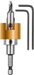 kwb Hartholzbohrer &Oslash; 6 mm aus HSS-M2 mit Senker, verstellbarem Tiefenstopp und 1/4"
