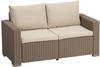 Allibert by Keter Gartenlounge Sofa California 2-Sitzer, cappuccino/sand, inkl....