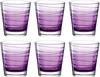LEONARDO HOME 026843 Trinkglas VARIO STRUTTURA 6er-Set 250 ml violett, Glas,...