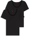 HUGO Damen Twin Rn T-Shirt, Black1, S EU