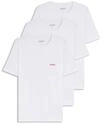 HUGO Herren T-Shirt RN Triplet P Dreierpack T-Shirts aus Baumwolle Wei&szlig; L