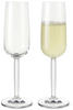 Kähler Design Hammershøi Champagnerglas 2er Set aus maschinengeblasenem Glas,