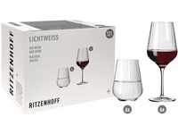 Ritzenhoff 6111009 Rotwein- und Wasserglas Set – Serie Sternschliff 12 Stück...