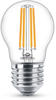 Philips LED Classic E27 Lampe, 60 W, Tropfenform, klar, warmweiß, 1 Stück (1er
