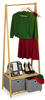 Relaxdays Kleiderständer Bambus, HxBxT: 160 x 60 x 43,5 cm, Kleiderstange mit...