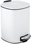 WENKO Kosmetik-Treteimer Mod. Alassio, Abfalleimer mit 5 Liter Volumen, hochwertiger