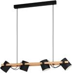 EGLO Pendellampe Hornwood, 4 flammige Vintage Pendelleuchte im Industrial Design,