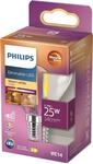 PHILIPS LED Classic E14 WarmGlow Lampe, 25 W, Tropfenform, dimmbar, klar,...