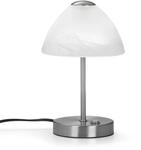 Reality Leuchten Tischleuchte Queen R52021107, Metall Nickel matt, Glas