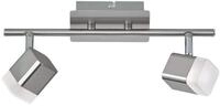 Reality Leuchten LED Deckenleuchte Roubaix R82152107, Metall, Nickel matt, Acryl