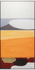 Kare Design Gerahmtes Bild Abstract Shapes, Orange, 73x143cm, Leinwand,