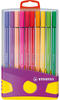 Premium-Filzstift - STABILO Pen 68 ColorParade in gelb/lila - 20er Tischset -...