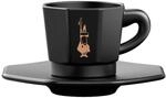 Bialetti Octagonal Cups, Set of 4 Cups, Matt Black and Rose Gold, 75 ml,...
