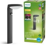 Philips Wegeleuchte Tyla, 4000K, 1x9W, Bewegungsmelder, Anthrazit