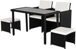 Outsunny Polyrattan Sitzgruppe Essgruppe Gartenset Garnitur 11 tlg. mit Kissen