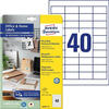 AVERY Zweckform LR3657-10 Recycling Etiketten (400 Klebeetiketten, 48,5x25,4mm...