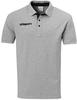 Uhlsport Herren Essential Prime Polo Shirt Poloshirt, grau Melange/Schwarz, S