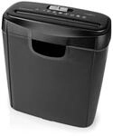 Aktenvernichter - 6x A4-Seiten - 10 l - Sicherheitsnorm: DIN 2-190 W - Schwarz