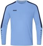 JAKO Kinder Torwart-Trikot Power (Langarm), SkyBlue/Marine, 116