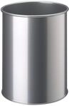 Durable Papierkorb Metall rund 15 Liter, silber, 330123