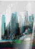 Komar Fototapete RUSH | 184 x 254 cm -Tapete, Wand Dekoration, Stadt, Skyline, 3D,