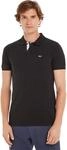 Tommy Jeans Herren Tjm Slim Placket Dm0dm15370 Kurzarm Poloshirts, Schwarz, XS...