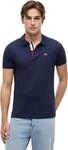 Tommy Jeans Herren Tjm Slim Placket Dm0dm15370 Kurzarm Poloshirts, Blau, XL EU