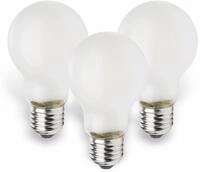 M&uuml;ller-Licht Retro-LED Birnenform ersetzt 40 W, Glas, E27, 4 W, Silber, 6 x 6...