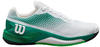 Wilson Herren Rush Pro 4.0 Clay Sneaker, White/Bosphorus/Classic Green, 46 EU