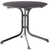 SIEGER Boulevard-Klapptisch mit vivodur-Dekorplatte, &Oslash; 85 cm, eisengrau,