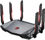 MSI Radix AXE6600 WiFi 6E Tri-Band Gaming Router - Schnelles WLAN bis 6600 Mbit/s