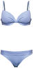 s.Oliver Damen JAP-309 Bikini-Set, hellblau-weiß gestreift, 42 / D