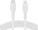 Belkin BoostCharge Flex Silikon-USB-C/Lightning-Kabel, 2 m, MFi-zertifiziert, 20 W,