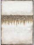 Kare Design Acrylbild Abstract Fields, Graublau/Erdt&ouml;ne, Leinwandbild, Canvas,