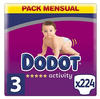 Dodot Activity Babywindeln, Größe 3 (6-10 kg), 224 Windeln mit robuster...