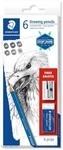 STAEDTLER 61 100 C6 Zeichenbleistift Mars Lumograph (Sechskantform, unglaublich