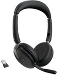 Jabra Evolve2 65 Flex - Stereo-Bluetooth-Headset mit Wireless-Charging-Pad,
