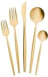 Karaca Orion Bestecksets - Edelstahl Besteck Set f&uuml;r 6 Personen, Gold Besteckset