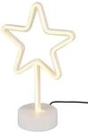 Reality Leuchten LED Tischleuchte Star R55230101, Fu&szlig; Kunststoff wei&szlig;, inkl....